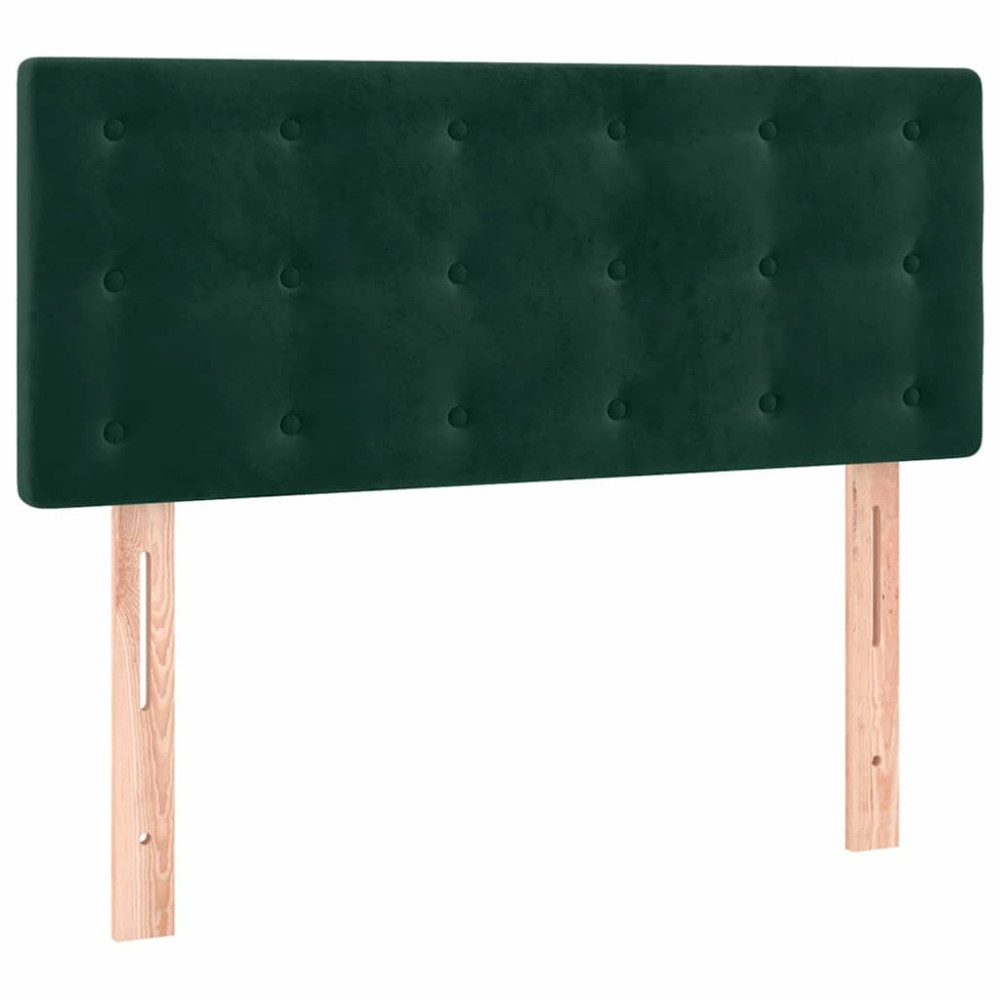 Produktbild för Ramsäng med madrass mörkgrön 120x200 cm sammet