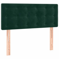 Produktbild för Ramsäng med madrass mörkgrön 120x200 cm sammet