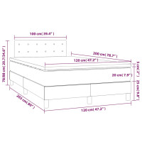 Produktbild för Ramsäng med madrass mörkgrön 120x200 cm sammet