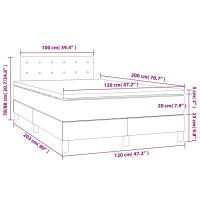 Produktbild för Ramsäng med madrass mörkblå 120x200 cm sammet