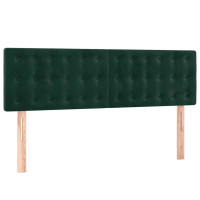 Produktbild för Ramsäng med madrass mörkgrön 140x200 cm sammet