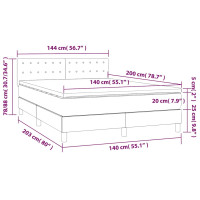 Produktbild för Ramsäng med madrass mörkgrön 140x200 cm sammet