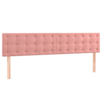 Produktbild för Ramsäng med madrass rosa 160x200 cm sammet