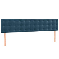 Produktbild för Ramsäng med madrass mörkblå 180x200 cm sammet