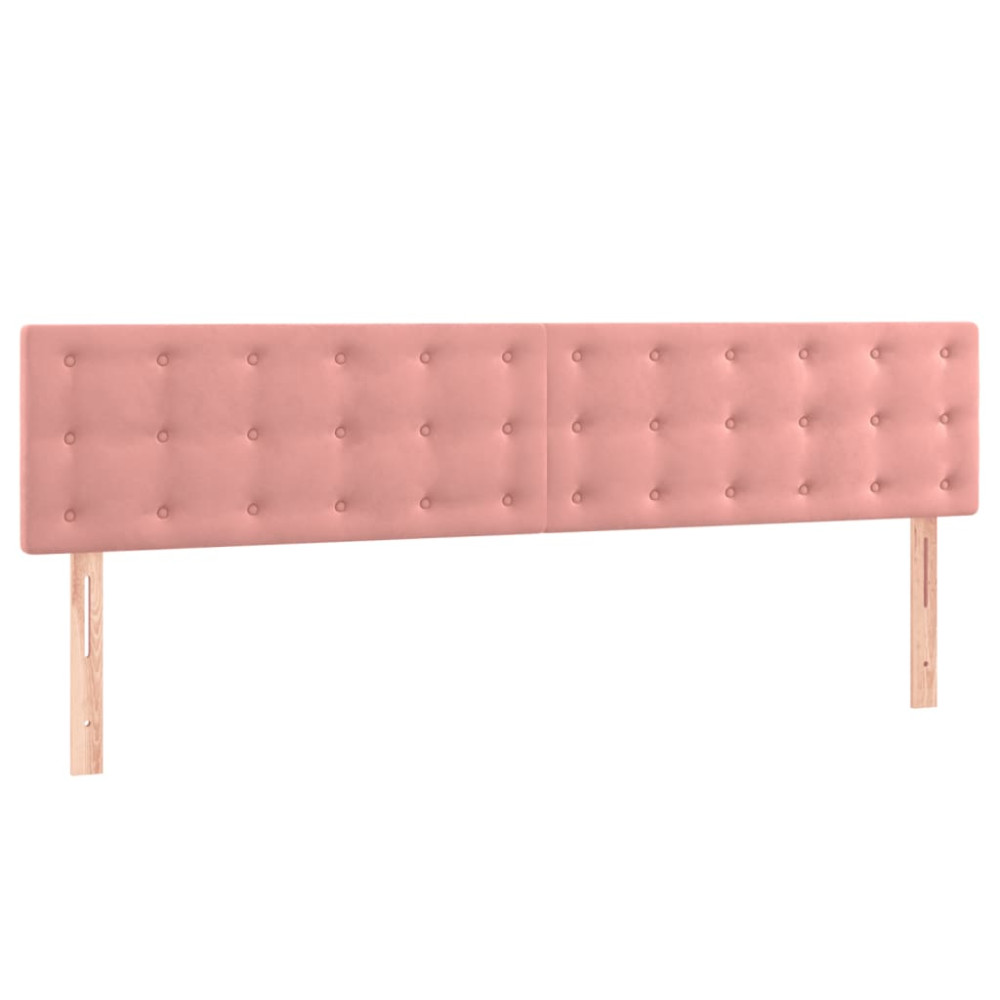 Produktbild för Ramsäng med madrass rosa 180x200 cm sammet