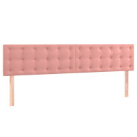 Produktbild för Ramsäng med madrass rosa 180x200 cm sammet
