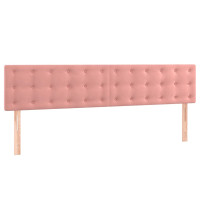 Produktbild för Ramsäng med madrass rosa 200x200 cm sammet