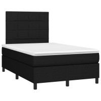 Produktbild för Ramsäng med madrass svart 120x200 cm tyg