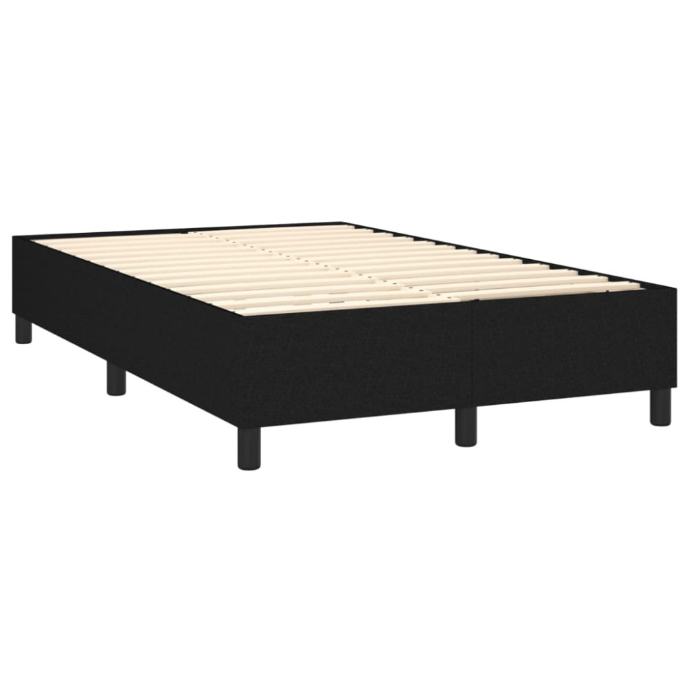 Produktbild för Ramsäng med madrass svart 120x200 cm tyg