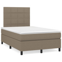 Produktbild för Ramsäng med madrass taupe 120x200 cm tyg