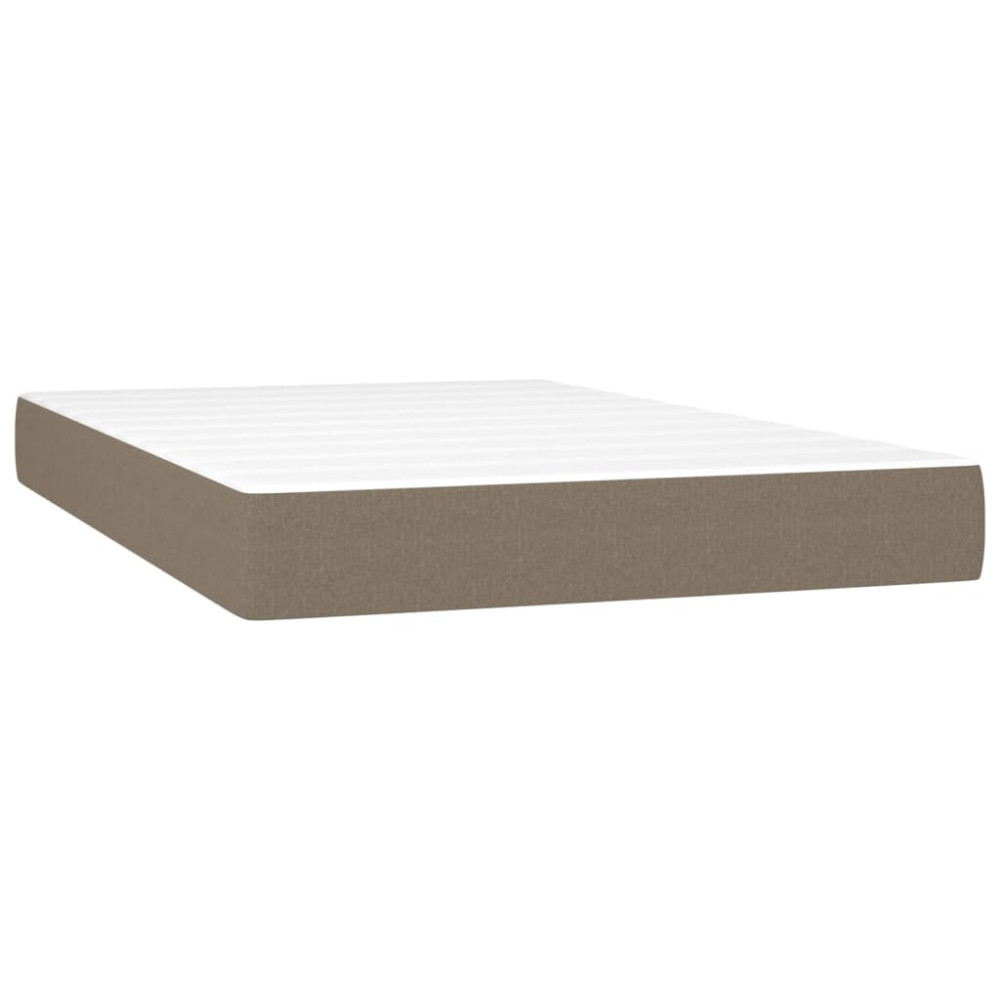 Produktbild för Ramsäng med madrass taupe 120x200 cm tyg