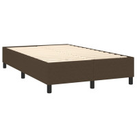 Produktbild för Ramsäng med madrass mörkbrun 120x200 cm tyg