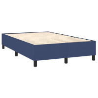 Produktbild för Ramsäng med madrass blå 120x200 cm tyg