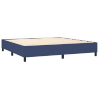 Produktbild för Ramsäng med madrass blå 200x200 cm tyg