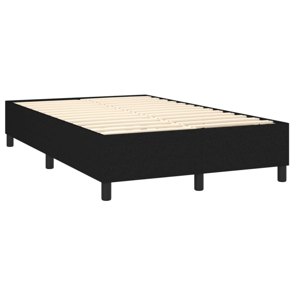 Produktbild för Ramsäng med madrass svart 120x200 cm tyg