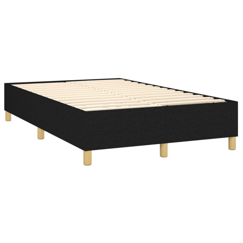 Produktbild för Ramsäng med madrass svart 120x200 cm tyg