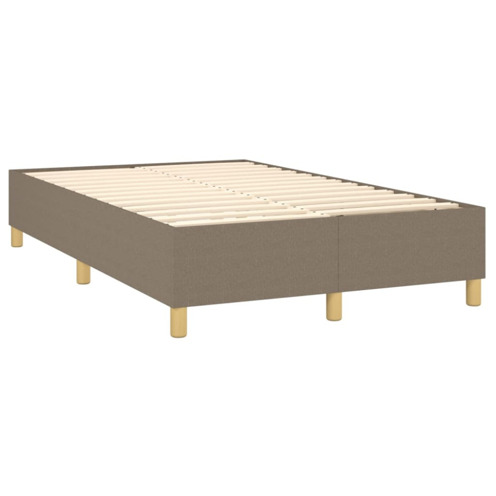 Produktbild för Ramsäng med madrass taupe 120x200 cm tyg