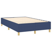 Produktbild för Ramsäng med madrass blå 120x200 cm tyg