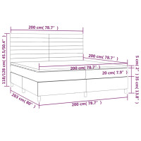 Produktbild för Ramsäng med madrass blå 200x200 cm tyg