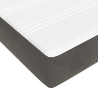 Produktbild för Ramsäng med madrass mörkgrå 180x200 cm sammet