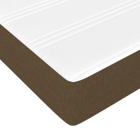 Produktbild för Ramsäng med madrass mörkbrun 120x200 cm tyg