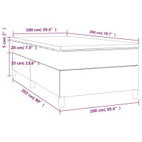 Produktbild för Ramsäng med madrass svart 100x200 cm tyg