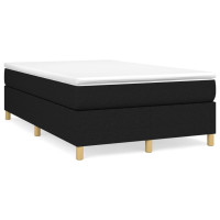 Produktbild för Ramsäng med madrass svart 120x200 cm tyg