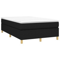 Produktbild för Ramsäng med madrass svart 120x200 cm tyg