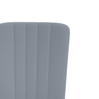 Miniatyr av produktbild för Matstolar 2 st ljusgrå sammet