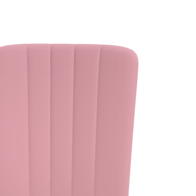 Produktbild för Matstolar 4 st rosa sammet
