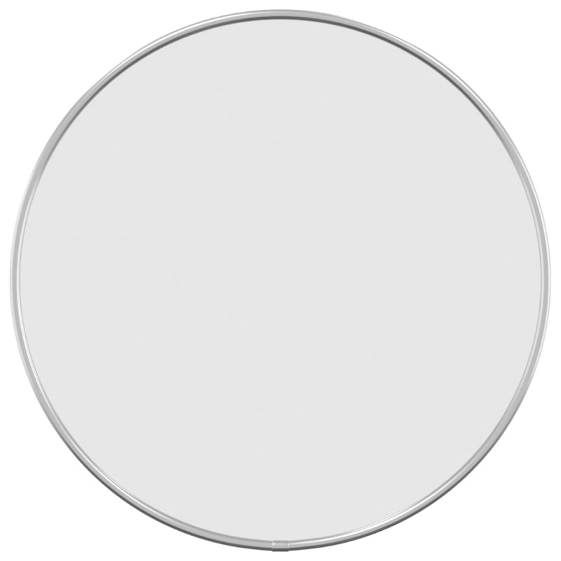 Produktbild för Väggspegel silver Ø 40 cm rund