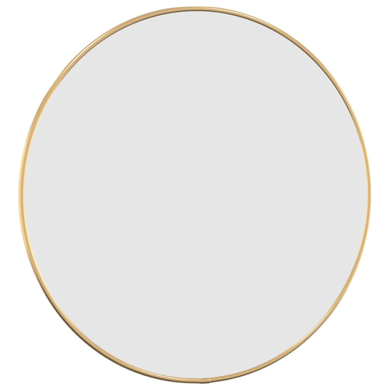 Produktbild för Väggspegel guld Ø 50 cm rund