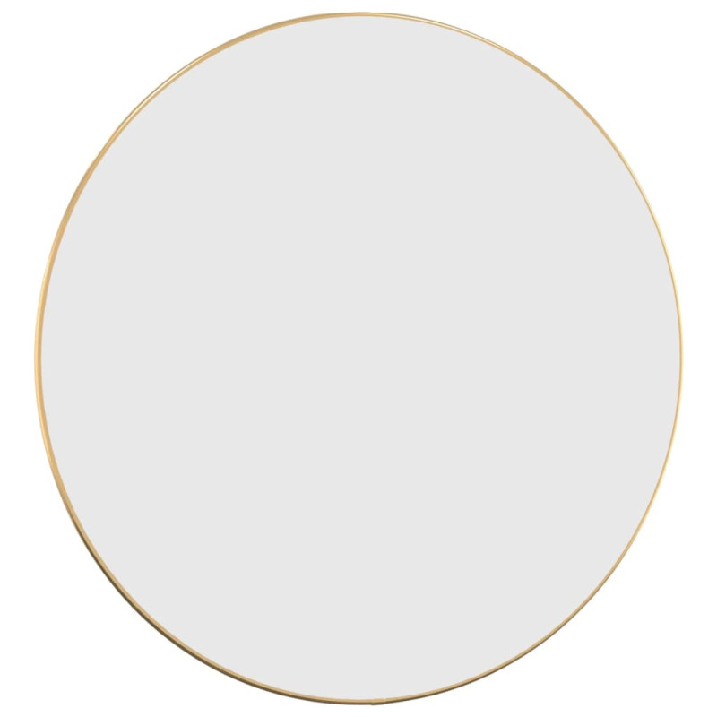 Produktbild för Väggspegel guld Ø 60 cm rund