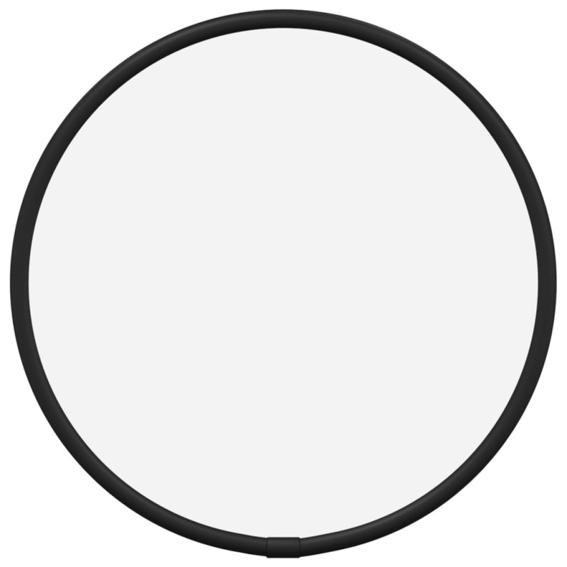 Produktbild för Väggspegel svart Ø 20 cm rund