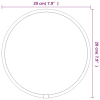 Miniatyr av produktbild för Väggspegel svart Ø 20 cm rund