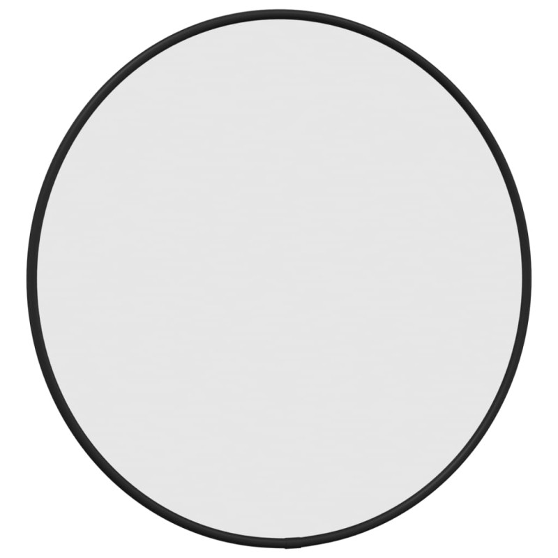 Produktbild för Väggspegel svart Ø 40 cm rund