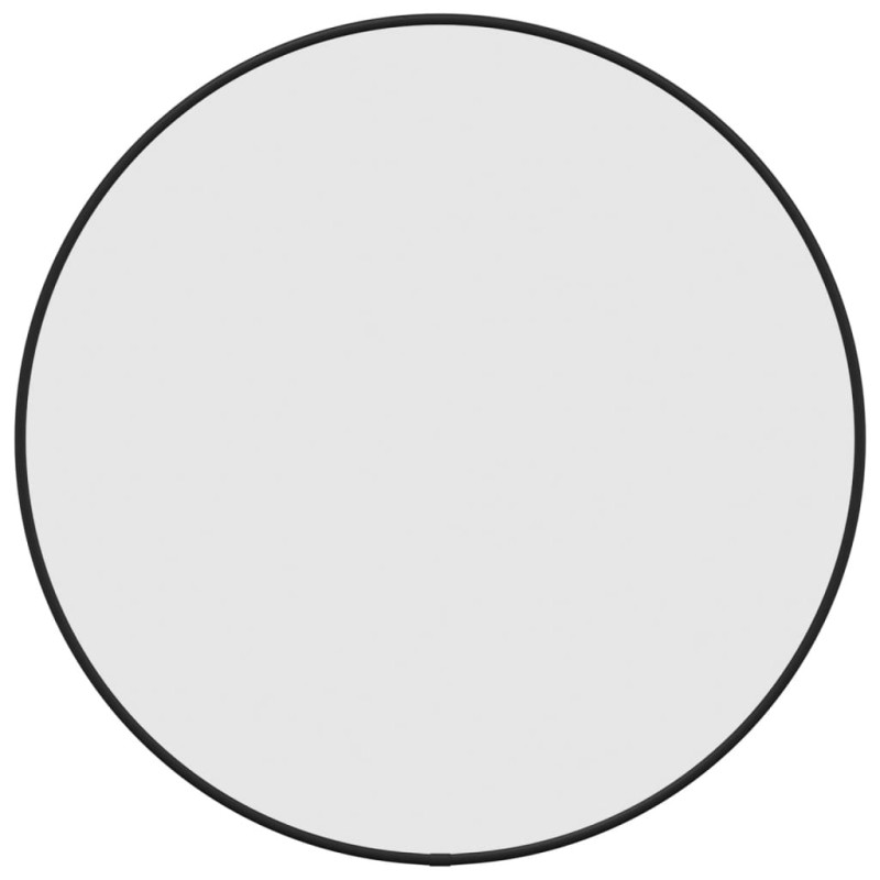Produktbild för Väggspegel svart Ø 50 cm rund