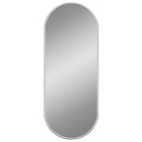 Produktbild för Väggspegel silver 50x20 cm oval