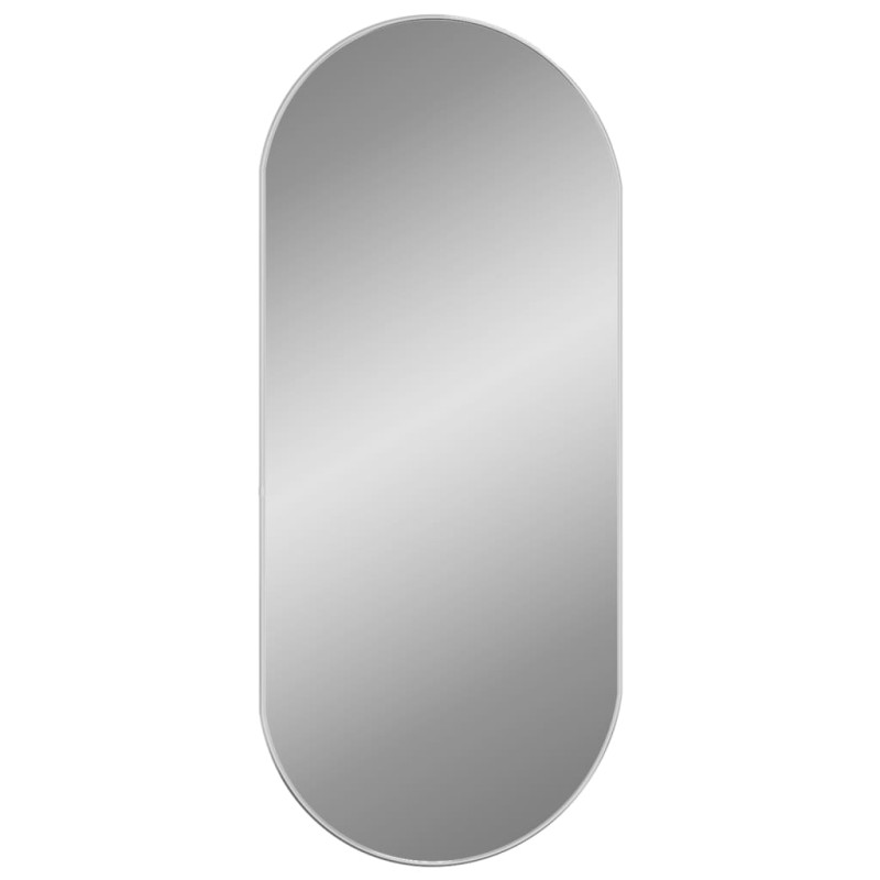 Produktbild för Väggspegel silver 100x45 cm oval