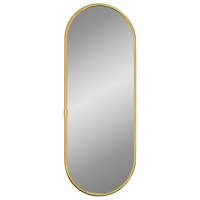 Produktbild för Väggspegel guld 40x15 cm oval