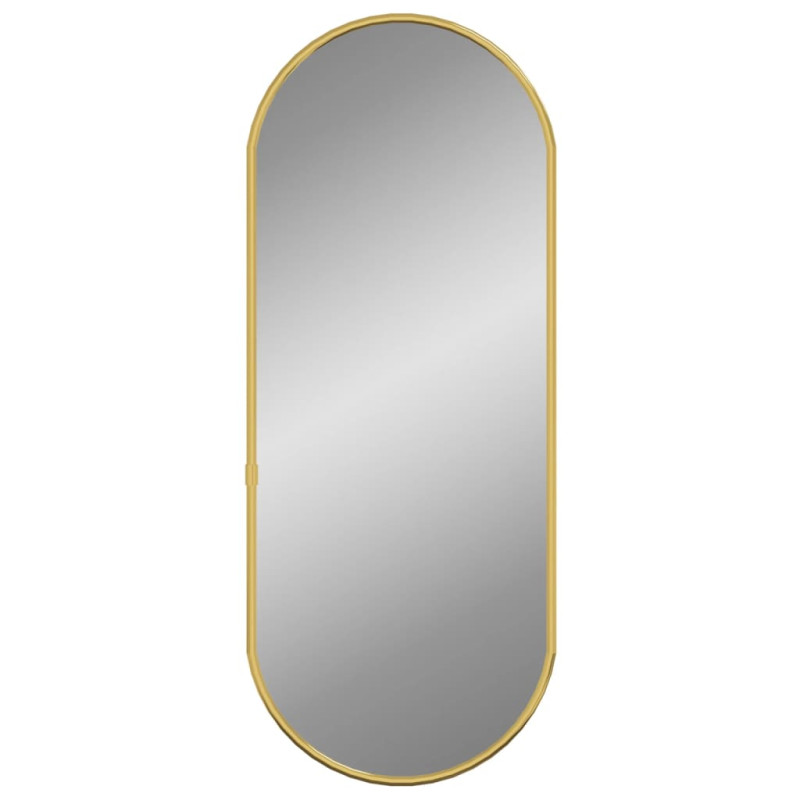Produktbild för Väggspegel guld 50x20 cm oval