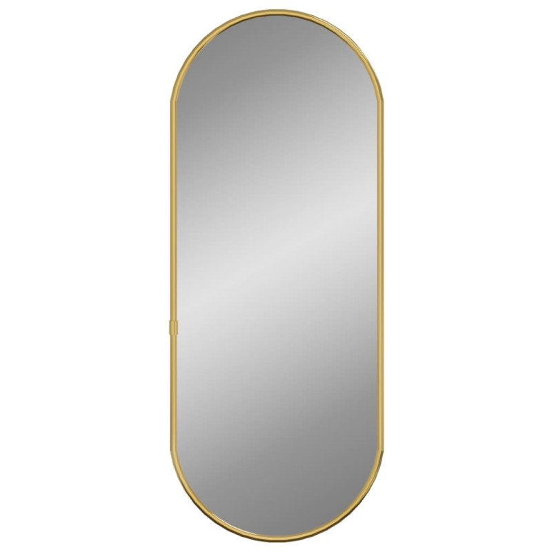 Produktbild för Väggspegel guld 60x25 cm oval