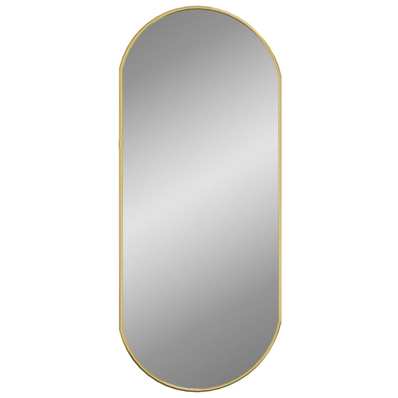 Produktbild för Väggspegel guld 70x30 cm oval