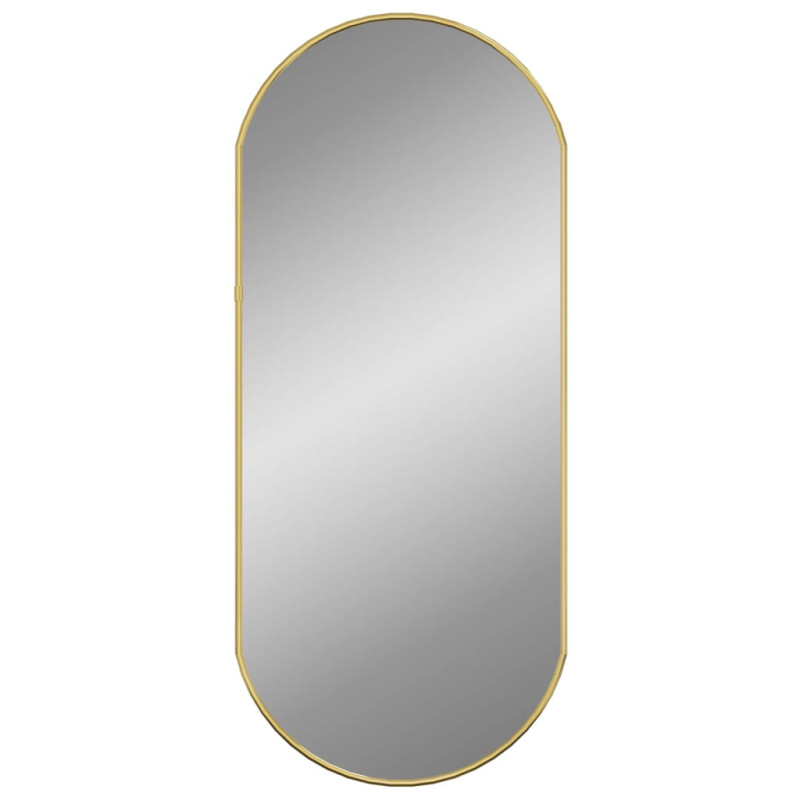 Produktbild för Väggspegel guld 70x30 cm oval