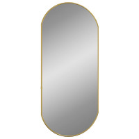 Produktbild för Väggspegel guld 80x35 cm oval