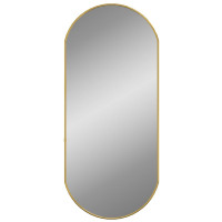 Produktbild för Väggspegel guld 80x35 cm oval