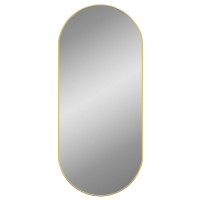 Produktbild för Väggspegel guld 100x45 cm oval