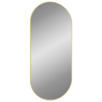 Produktbild för Väggspegel guld 100x45 cm oval