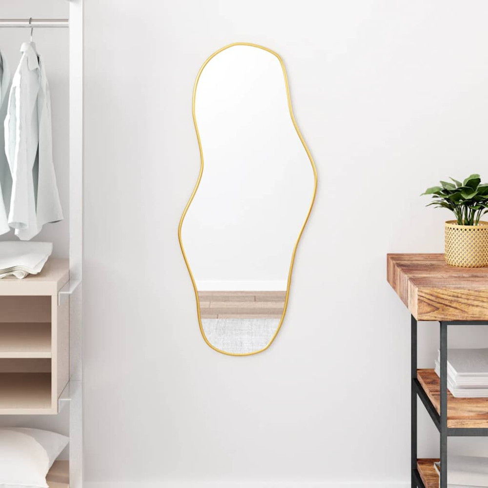 Produktbild för Väggspegel guld 90x40 cm