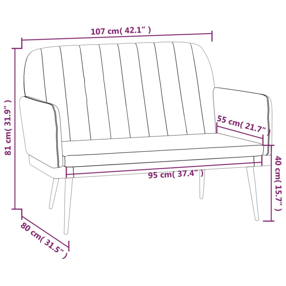 Produktbild för Bänk svart 107x80x81 cm konstläder